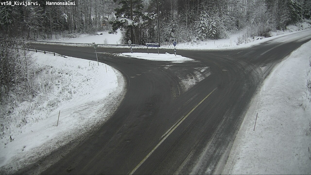 Weather Camera Image Väg 58 Kivijärvi, Hannonsalmi, Kivijärvi, Keski-Suomi