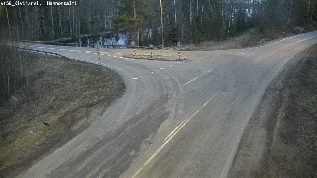 Weather Camera Image Väg 58 Kivijärvi, Hannonsalmi, Kivijärvi, Keski-Suomi