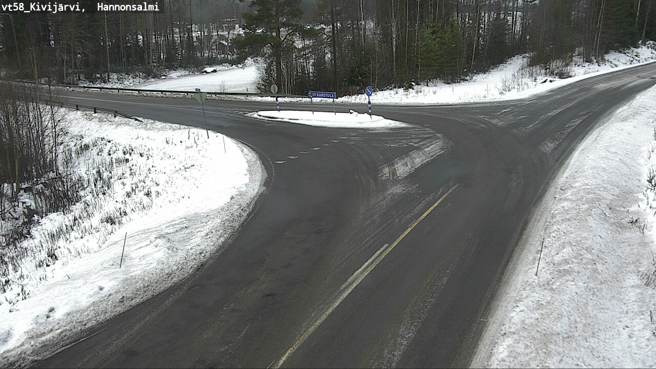 Weather Camera Image Road 58 Kivijärvi, Hannonsalmi, Kivijärvi, Keski-Suomi