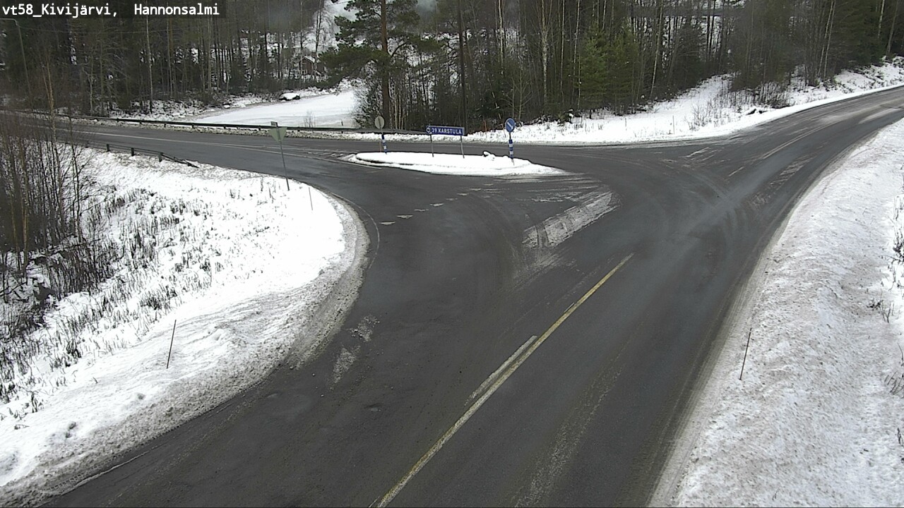 Weather Camera Image Road 58 Kivijärvi, Hannonsalmi, Kivijärvi, Keski-Suomi