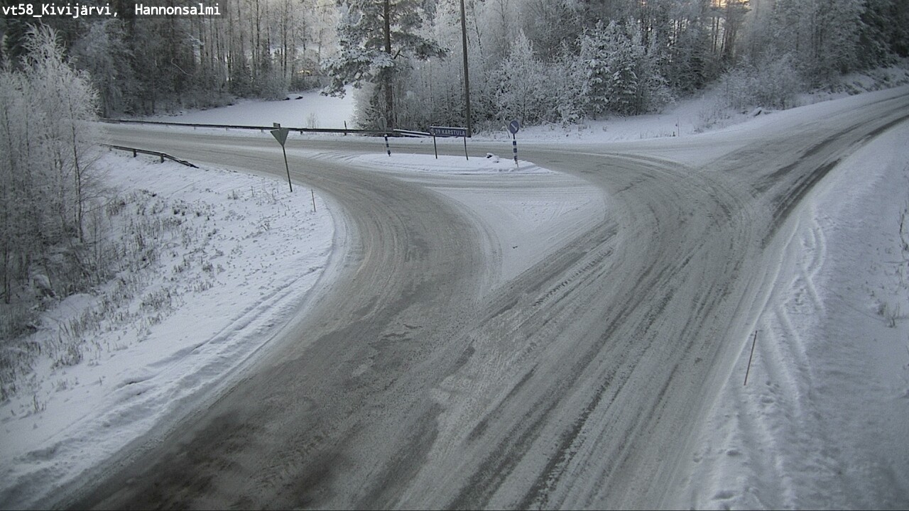 Weather Camera Image Road 58 Kivijärvi, Hannonsalmi, Kivijärvi, Keski-Suomi