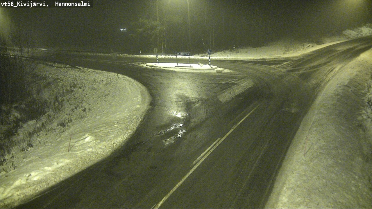 Weather Camera Image Road 58 Kivijärvi, Hannonsalmi, Kivijärvi, Keski-Suomi