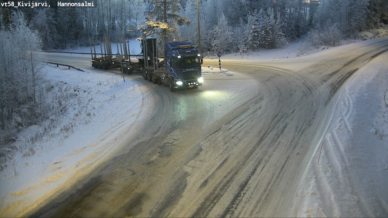 Weather Camera Image Road 58 Kivijärvi, Hannonsalmi, Kivijärvi, Keski-Suomi