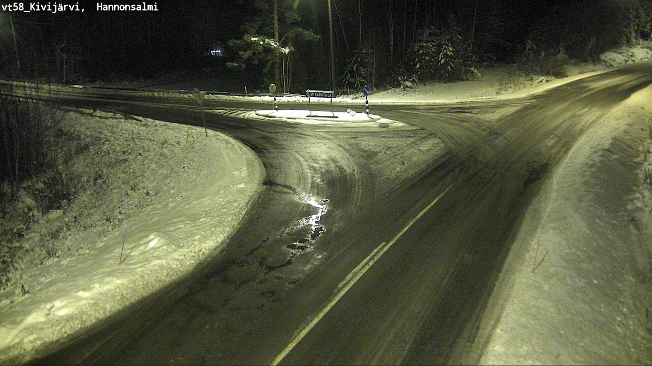 Weather Camera Image Väg 58 Kivijärvi, Hannonsalmi, Kivijärvi, Keski-Suomi