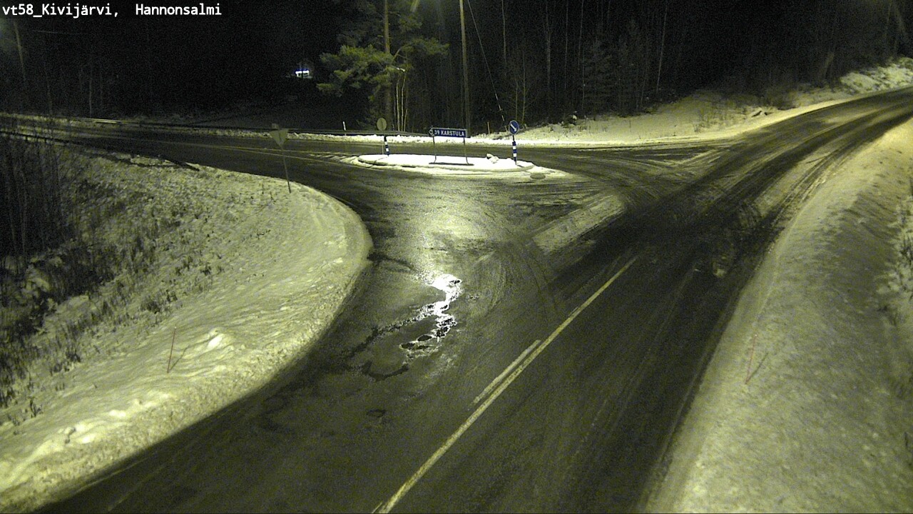 Weather Camera Image Väg 58 Kivijärvi, Hannonsalmi, Kivijärvi, Keski-Suomi