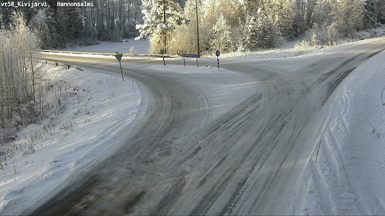 Weather Camera Image Road 58 Kivijärvi, Hannonsalmi, Kivijärvi, Keski-Suomi
