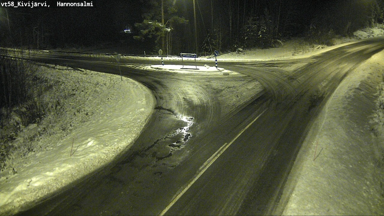 Weather Camera Image Väg 58 Kivijärvi, Hannonsalmi, Kivijärvi, Keski-Suomi