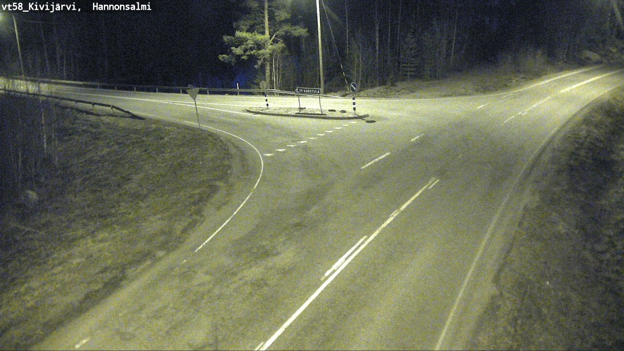 Weather Camera Image Road 58 Kivijärvi, Hannonsalmi, Kivijärvi, Keski-Suomi