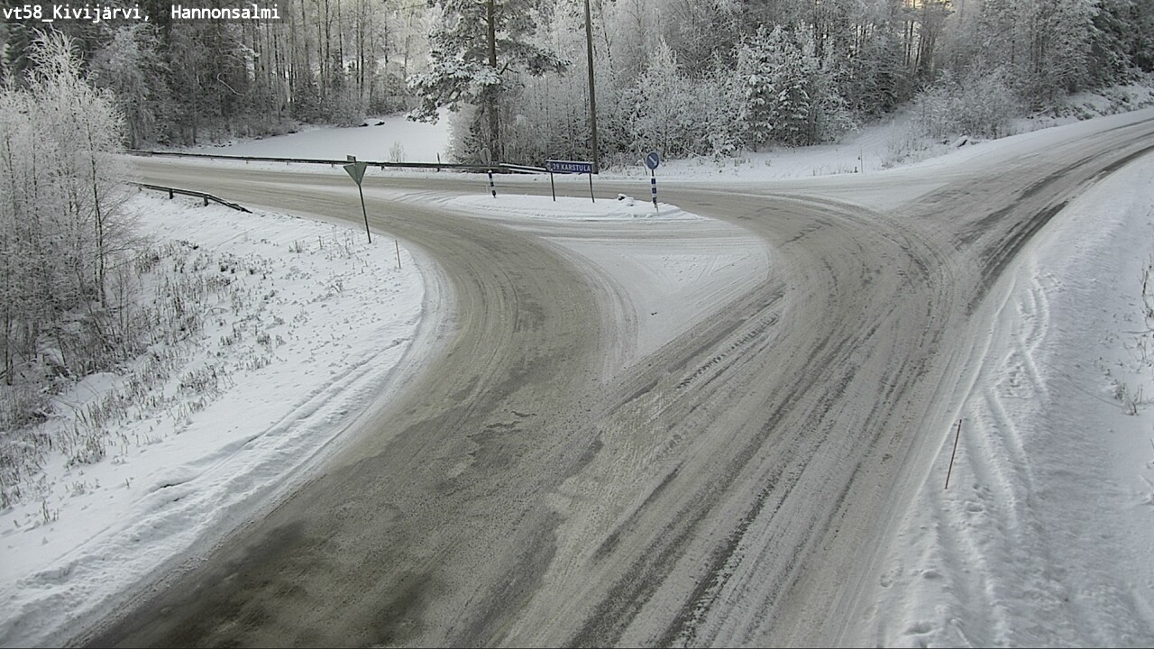 Weather Camera Image Road 58 Kivijärvi, Hannonsalmi, Kivijärvi, Keski-Suomi