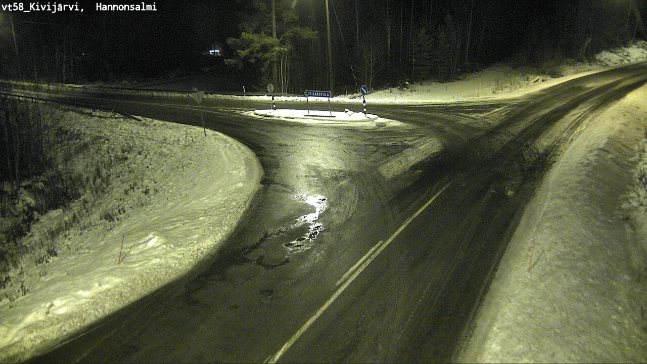 Weather Camera Image Väg 58 Kivijärvi, Hannonsalmi, Kivijärvi, Keski-Suomi