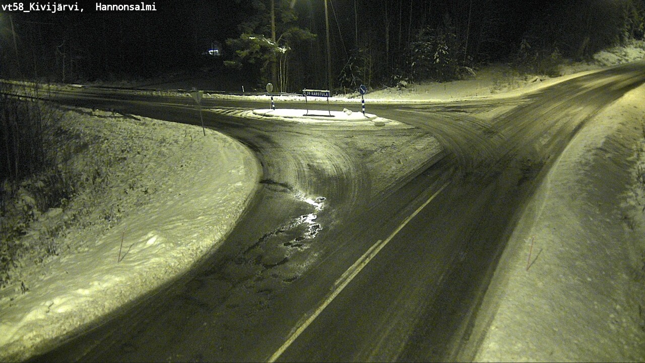 Weather Camera Image Väg 58 Kivijärvi, Hannonsalmi, Kivijärvi, Keski-Suomi