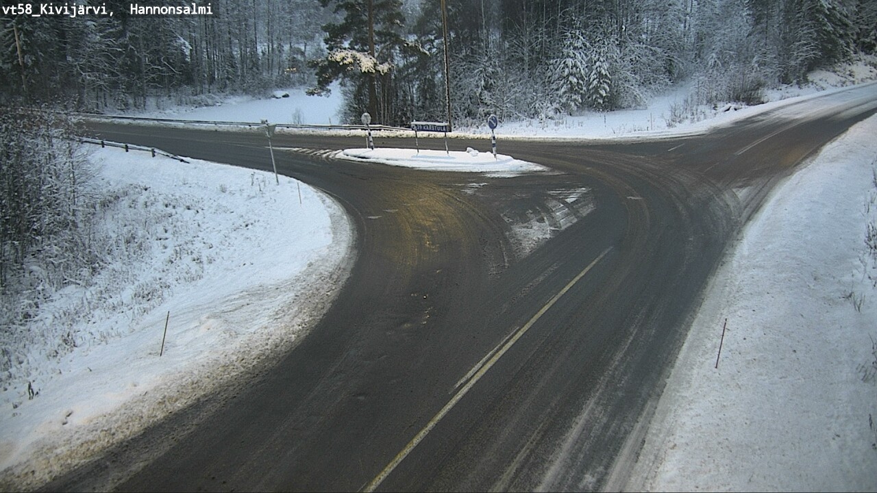 Weather Camera Image Väg 58 Kivijärvi, Hannonsalmi, Kivijärvi, Keski-Suomi