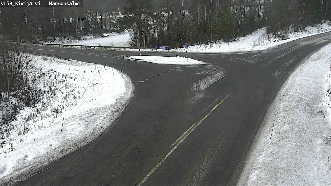 Weather Camera Image Road 58 Kivijärvi, Hannonsalmi, Kivijärvi, Keski-Suomi