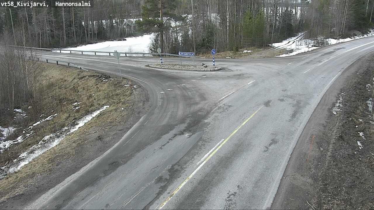 Weather Camera Image Road 58 Kivijärvi, Hannonsalmi, Kivijärvi, Keski-Suomi