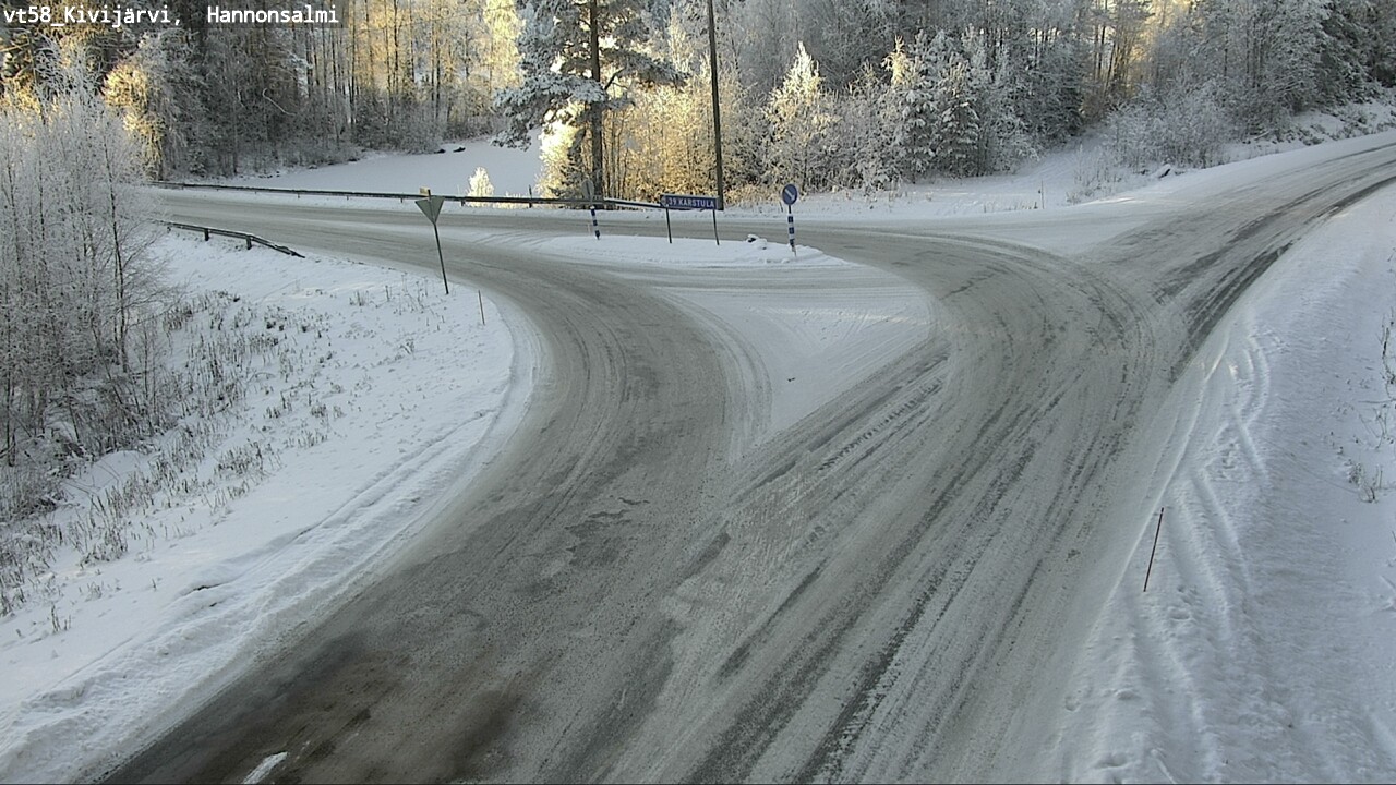 Weather Camera Image Road 58 Kivijärvi, Hannonsalmi, Kivijärvi, Keski-Suomi