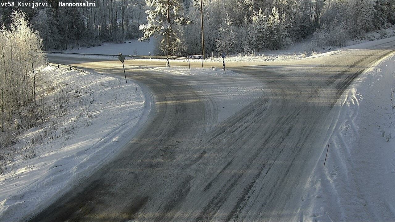 Weather Camera Image Road 58 Kivijärvi, Hannonsalmi, Kivijärvi, Keski-Suomi