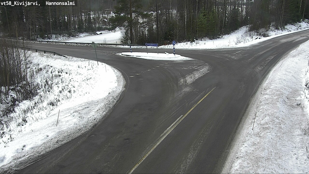 Weather Camera Image Road 58 Kivijärvi, Hannonsalmi, Kivijärvi, Keski-Suomi