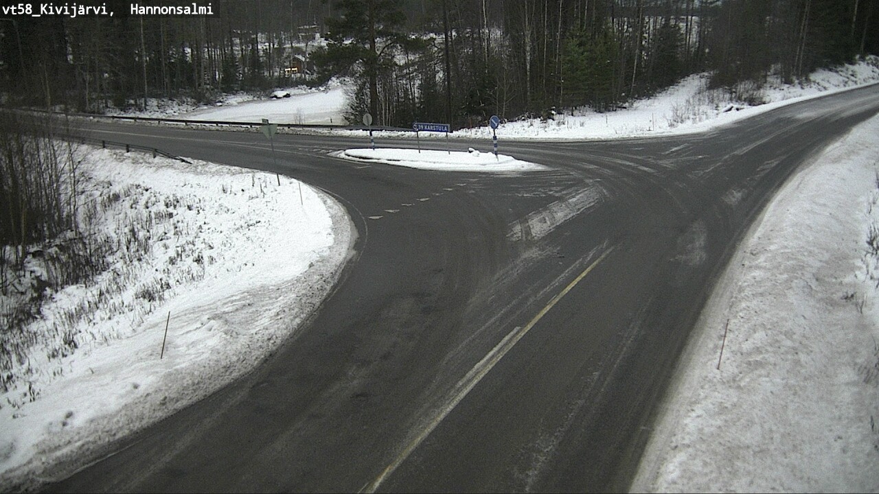 Weather Camera Image Road 58 Kivijärvi, Hannonsalmi, Kivijärvi, Keski-Suomi