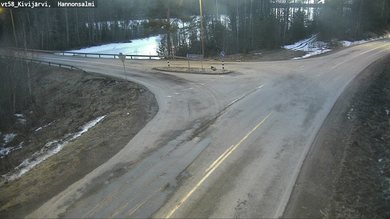 Weather Camera Image Road 58 Kivijärvi, Hannonsalmi, Kivijärvi, Keski-Suomi