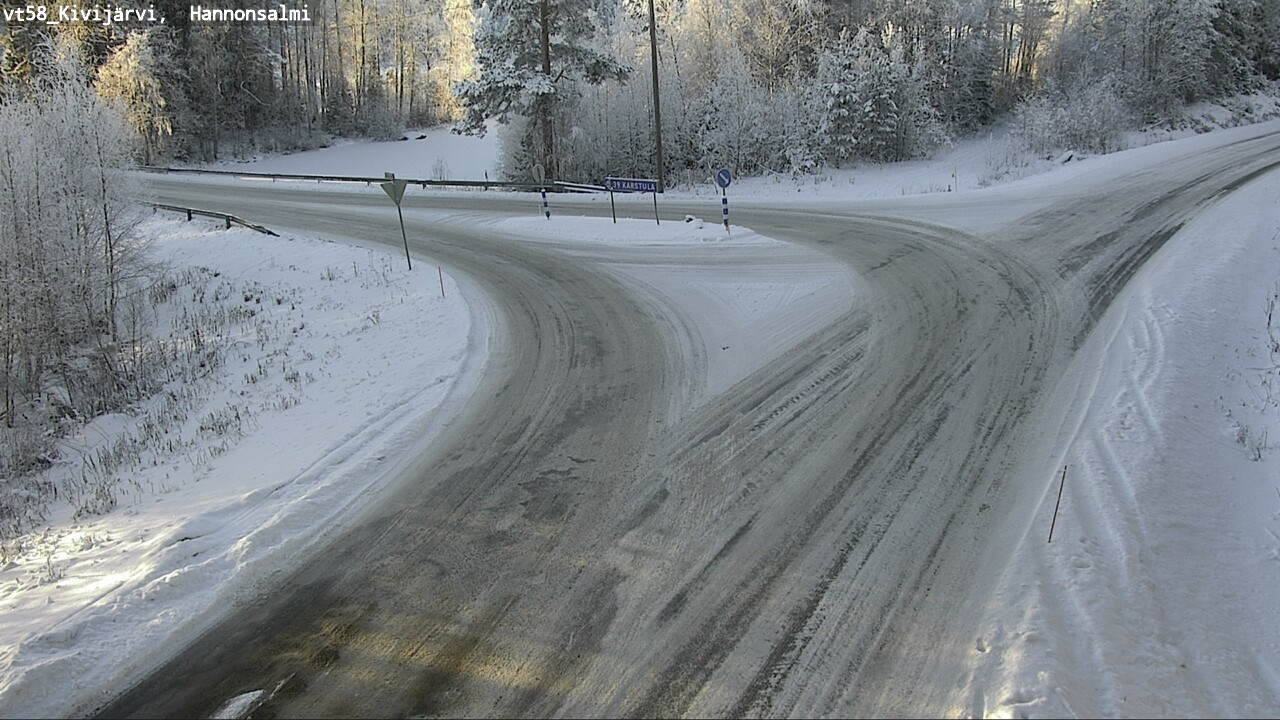 Weather Camera Image Road 58 Kivijärvi, Hannonsalmi, Kivijärvi, Keski-Suomi