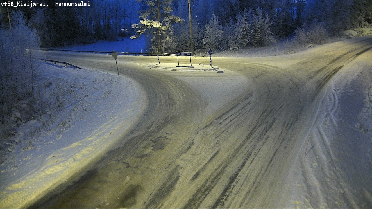 Weather Camera Image Road 58 Kivijärvi, Hannonsalmi, Kivijärvi, Keski-Suomi