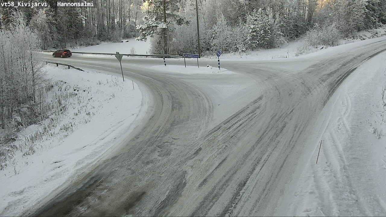 Weather Camera Image Road 58 Kivijärvi, Hannonsalmi, Kivijärvi, Keski-Suomi