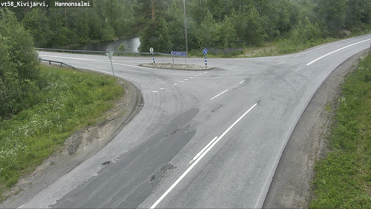 Weather Camera Image Road 58 Kivijärvi, Hannonsalmi, Kivijärvi, Keski-Suomi