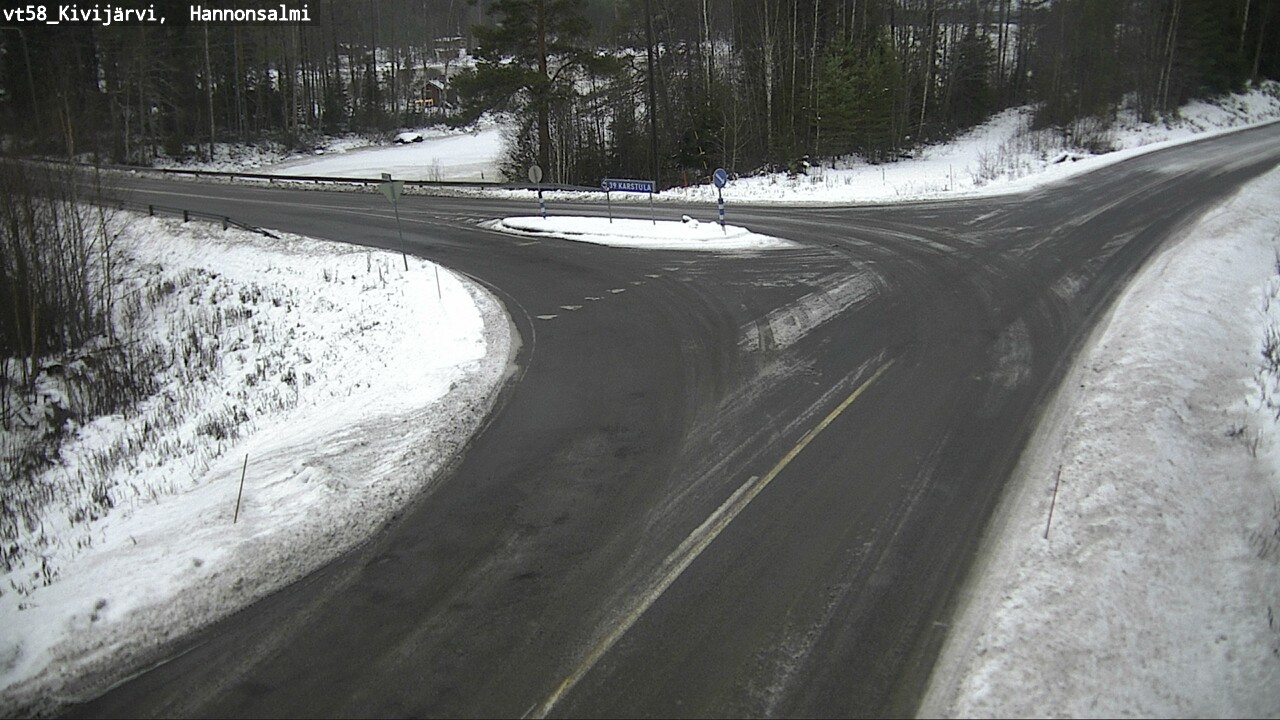 Weather Camera Image Road 58 Kivijärvi, Hannonsalmi, Kivijärvi, Keski-Suomi