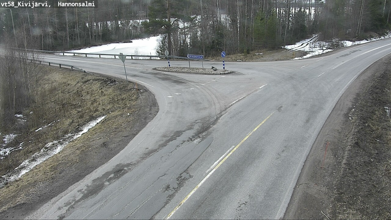 Weather Camera Image Road 58 Kivijärvi, Hannonsalmi, Kivijärvi, Keski-Suomi