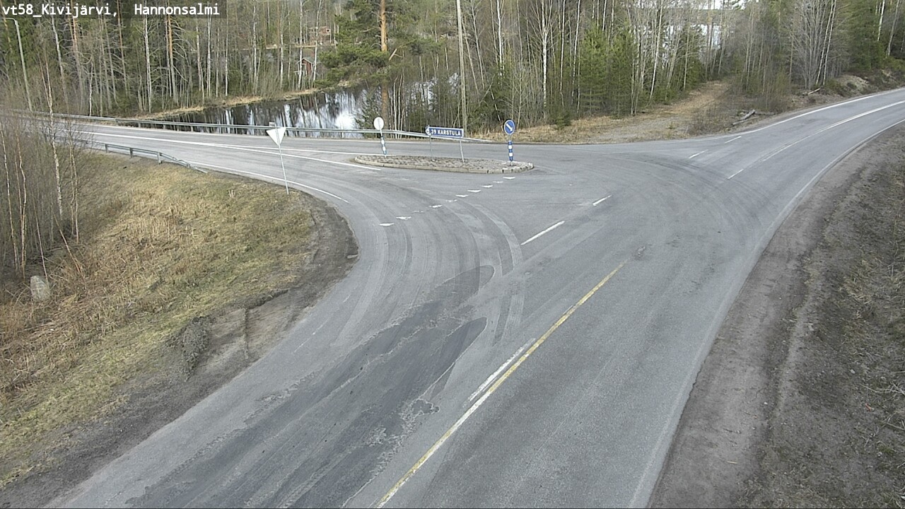 Weather Camera Image Road 58 Kivijärvi, Hannonsalmi, Kivijärvi, Keski-Suomi