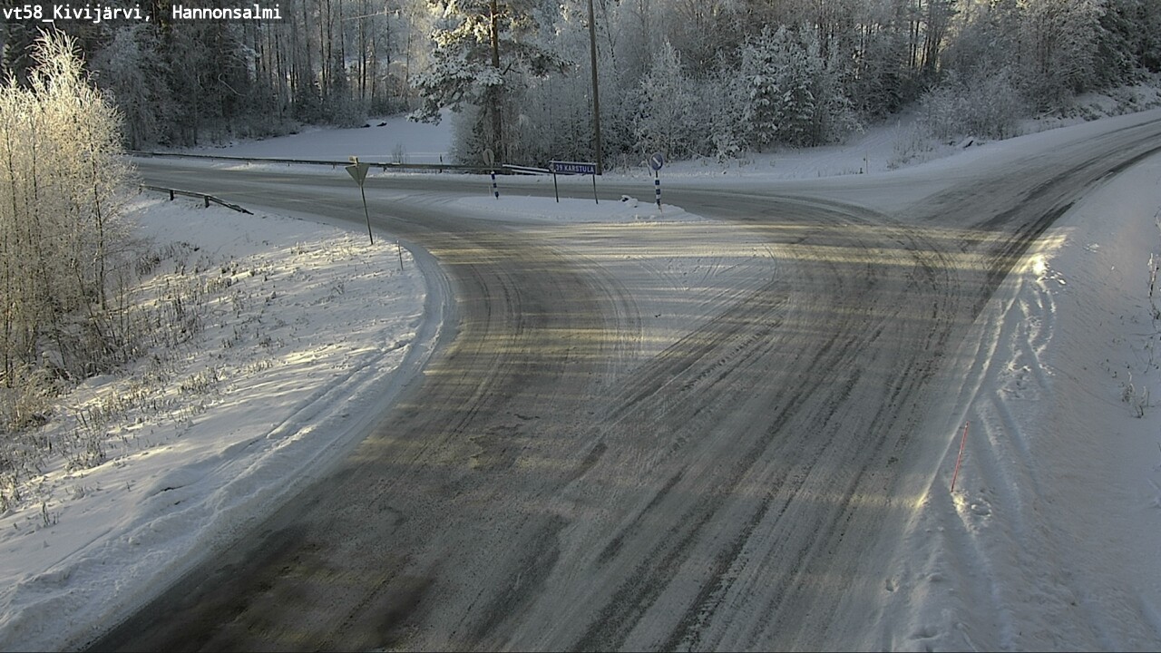 Weather Camera Image Road 58 Kivijärvi, Hannonsalmi, Kivijärvi, Keski-Suomi