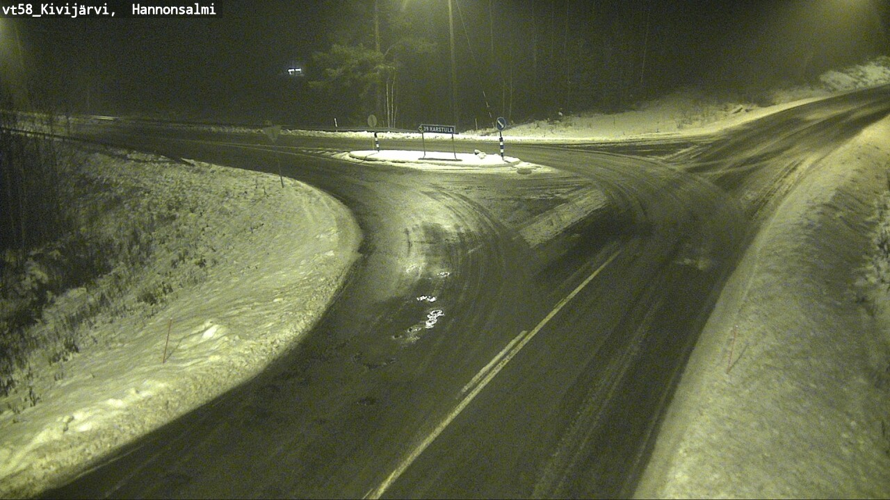 Weather Camera Image Road 58 Kivijärvi, Hannonsalmi, Kivijärvi, Keski-Suomi