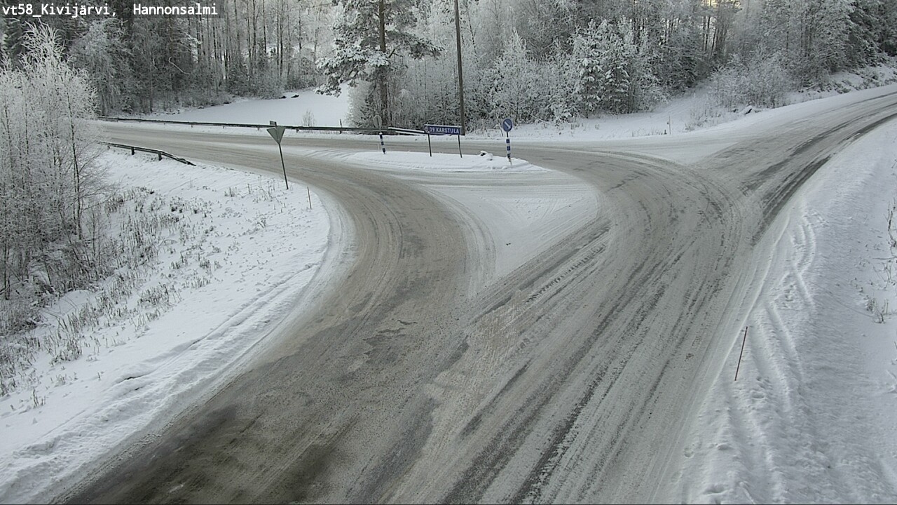 Weather Camera Image Road 58 Kivijärvi, Hannonsalmi, Kivijärvi, Keski-Suomi