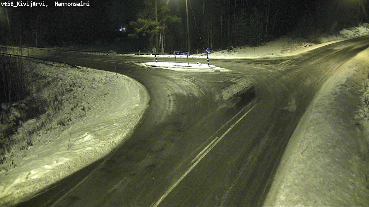 Weather Camera Image Road 58 Kivijärvi, Hannonsalmi, Kivijärvi, Keski-Suomi