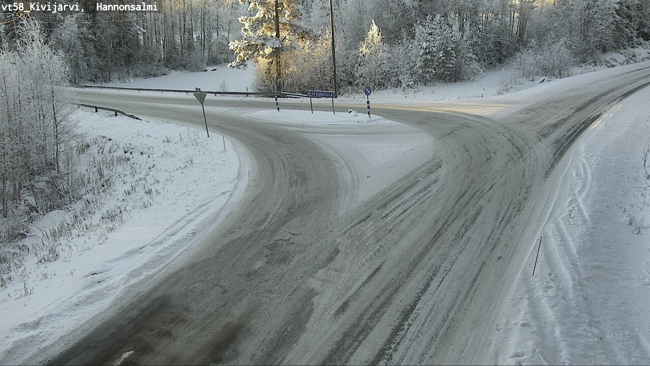 Weather Camera Image Road 58 Kivijärvi, Hannonsalmi, Kivijärvi, Keski-Suomi