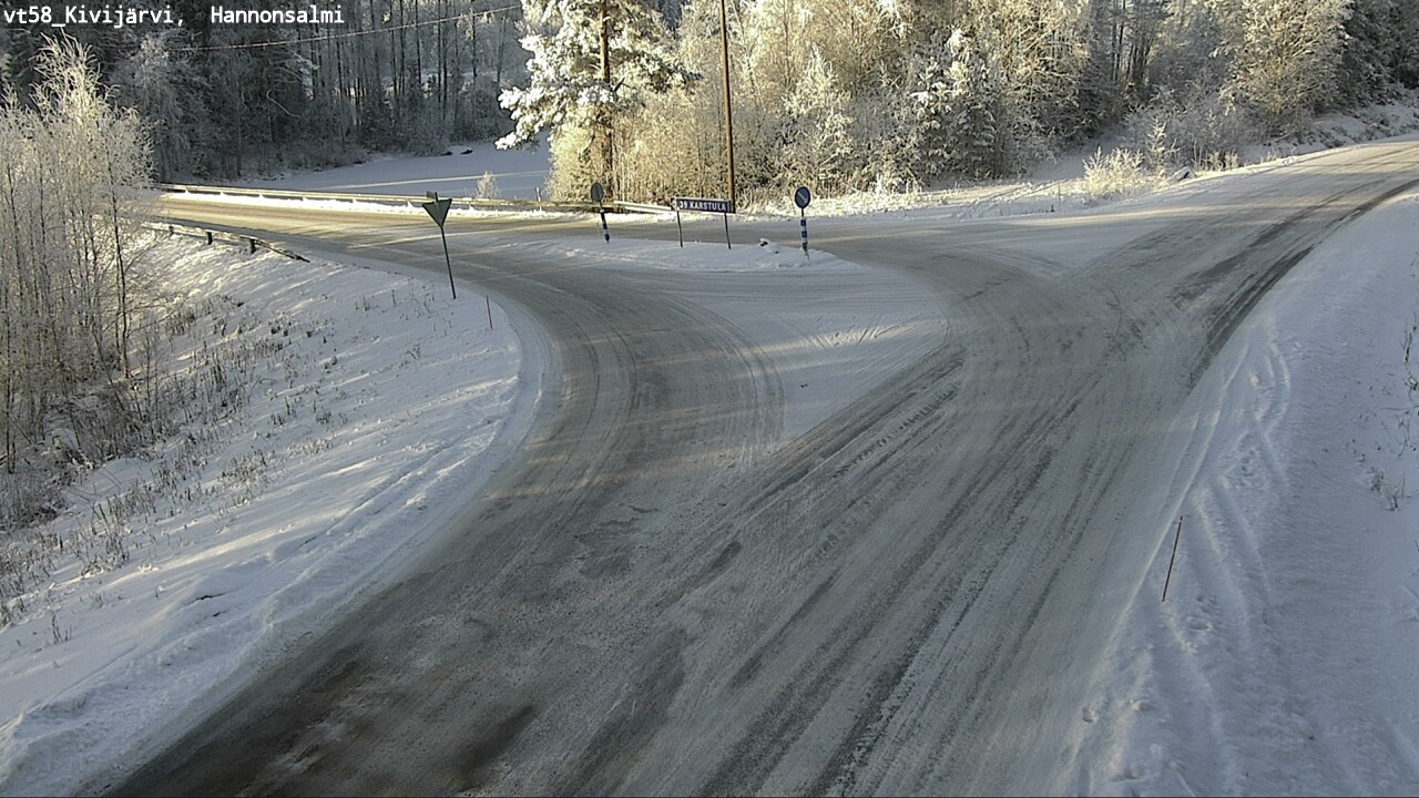Weather Camera Image Road 58 Kivijärvi, Hannonsalmi, Kivijärvi, Keski-Suomi