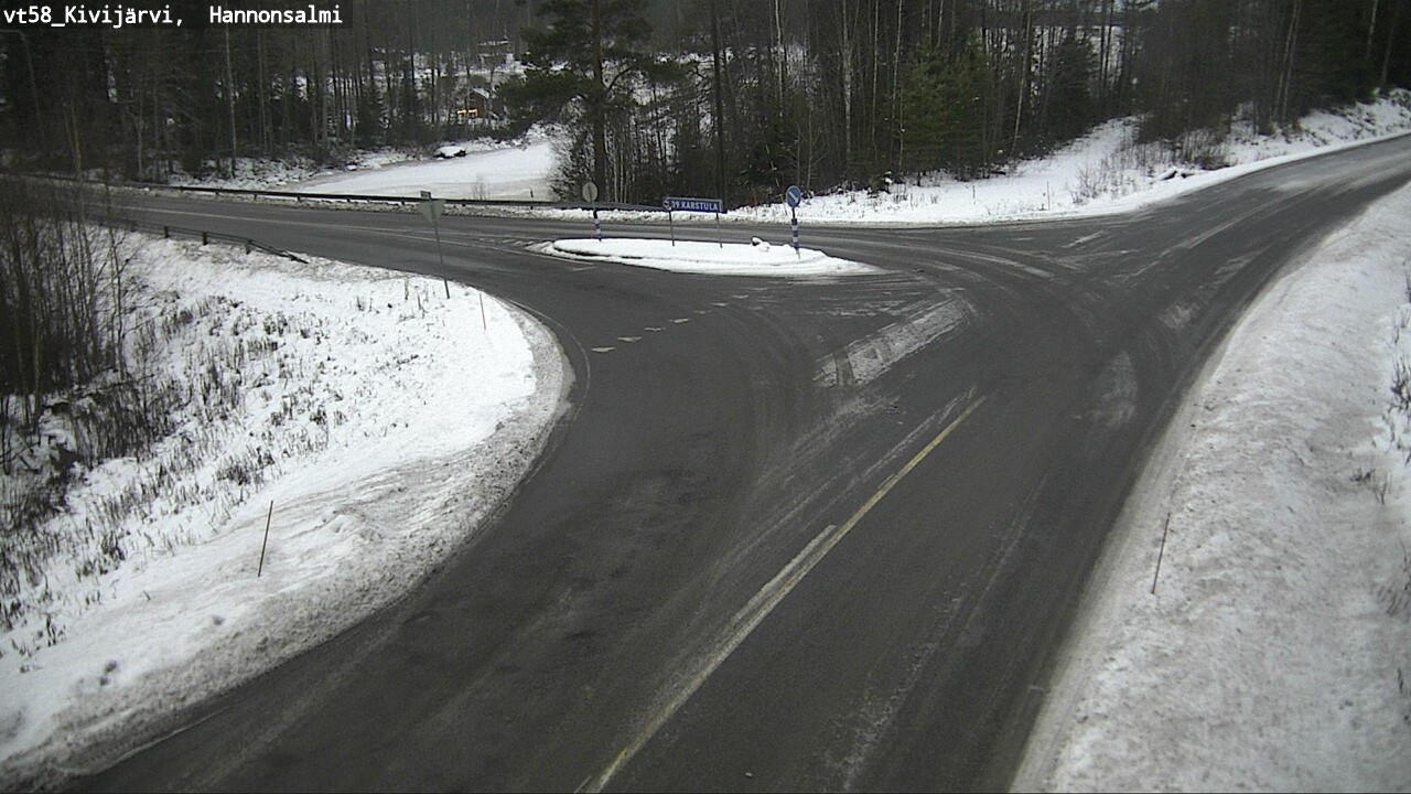 Weather Camera Image Road 58 Kivijärvi, Hannonsalmi, Kivijärvi, Keski-Suomi