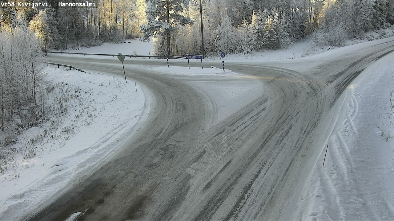 Weather Camera Image Road 58 Kivijärvi, Hannonsalmi, Kivijärvi, Keski-Suomi