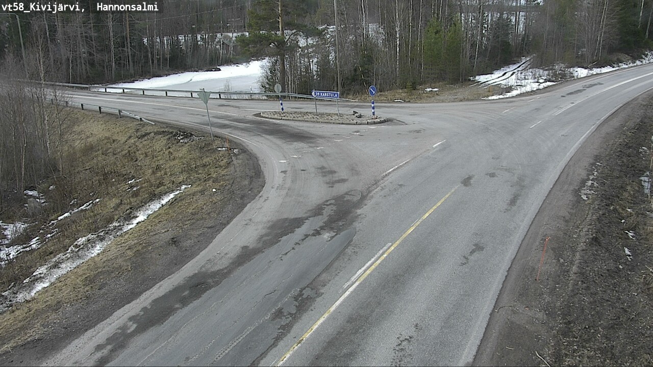Weather Camera Image Road 58 Kivijärvi, Hannonsalmi, Kivijärvi, Keski-Suomi