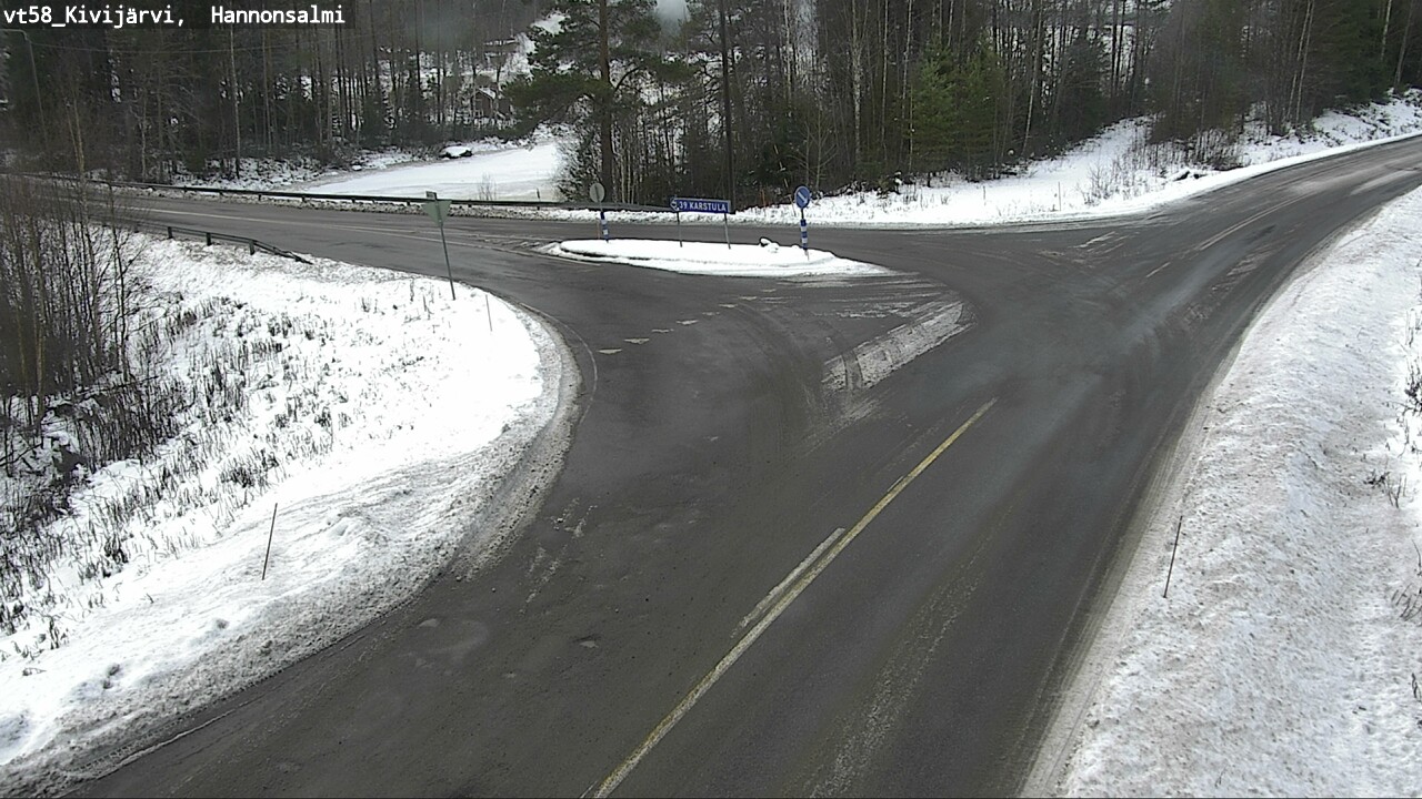 Weather Camera Image Road 58 Kivijärvi, Hannonsalmi, Kivijärvi, Keski-Suomi