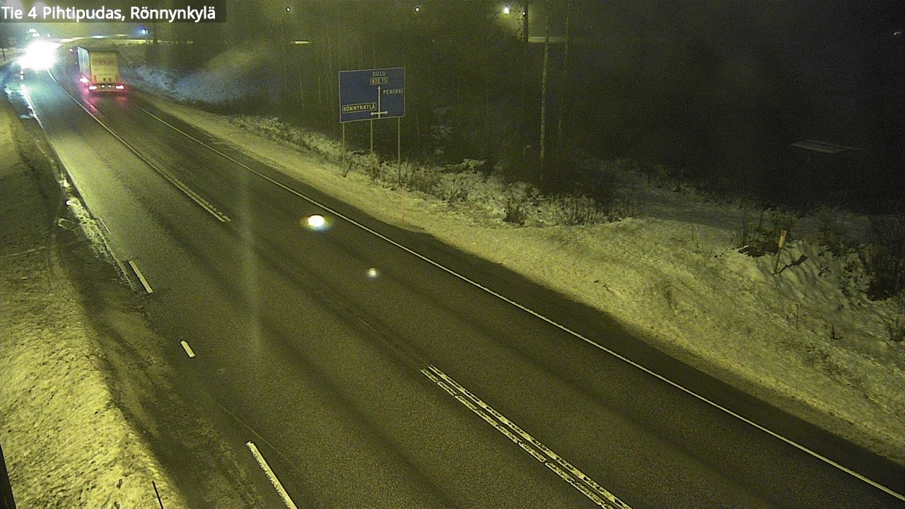 Weather Camera Image Väg 4 Pihtipudas, Rönnynkylä, Pihtipudas, Keski-Suomi