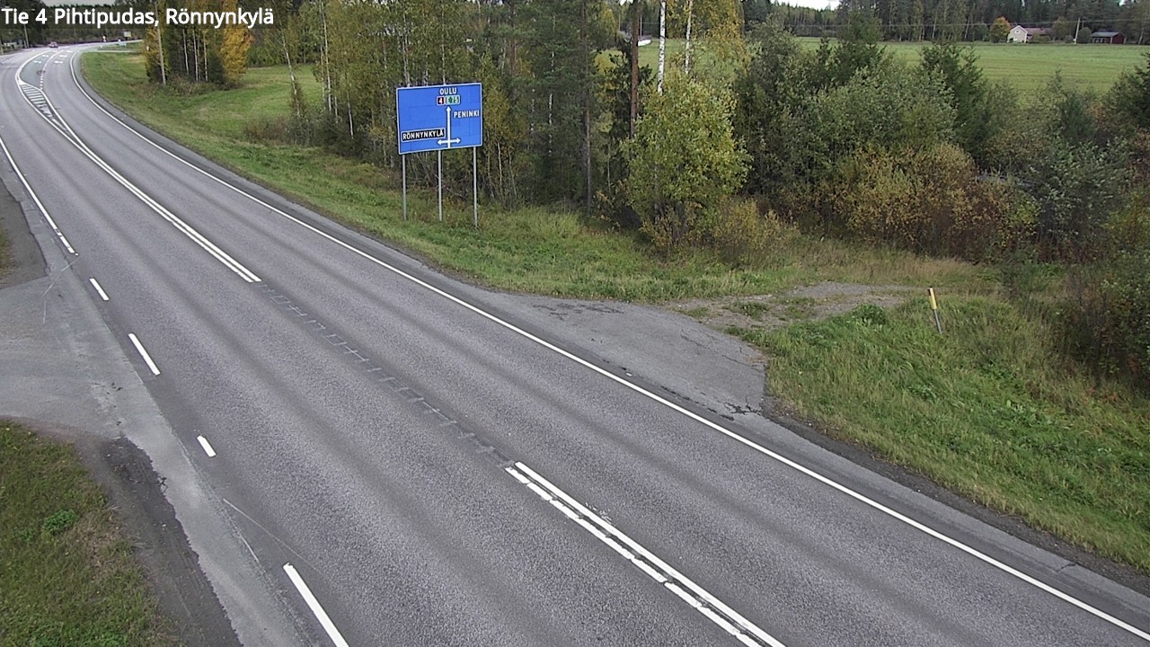 Weather Camera Image Väg 4 Pihtipudas, Rönnynkylä, Pihtipudas, Keski-Suomi