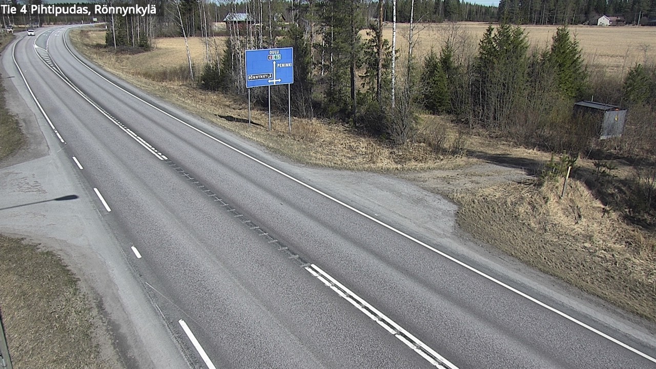 Weather Camera Image Väg 4 Pihtipudas, Rönnynkylä, Pihtipudas, Keski-Suomi
