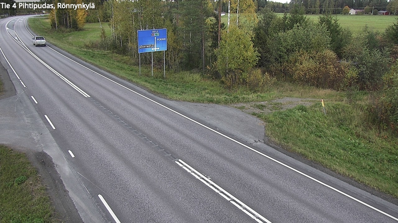 Weather Camera Image Väg 4 Pihtipudas, Rönnynkylä, Pihtipudas, Keski-Suomi