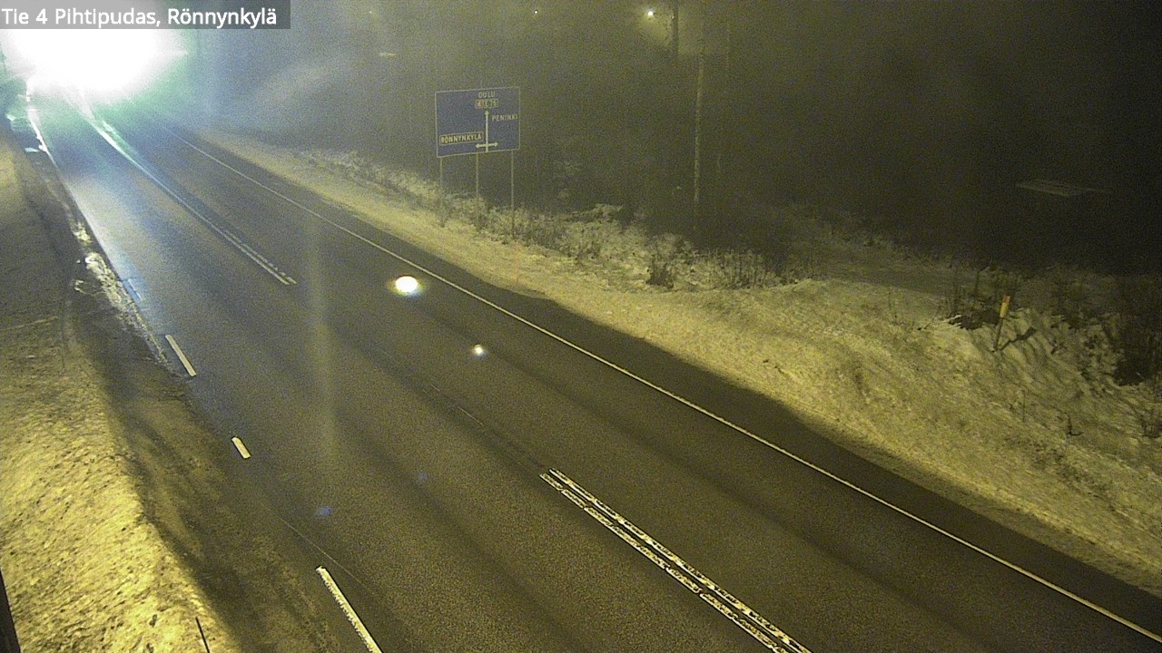 Weather Camera Image Väg 4 Pihtipudas, Rönnynkylä, Pihtipudas, Keski-Suomi