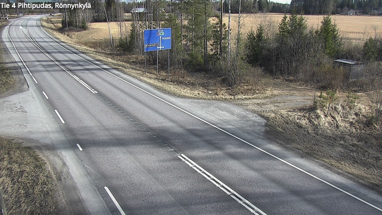 Weather Camera Image Väg 4 Pihtipudas, Rönnynkylä, Pihtipudas, Keski-Suomi