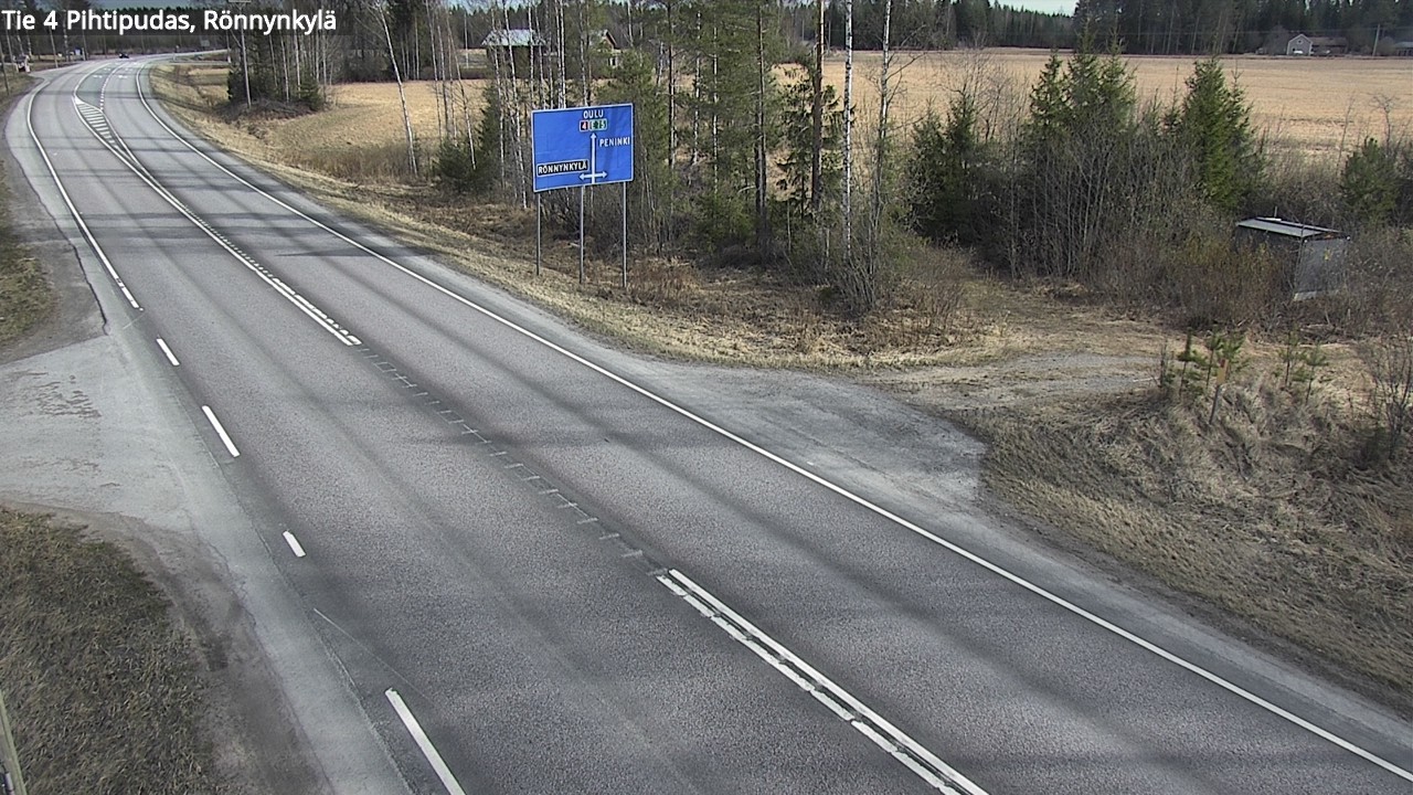 Weather Camera Image Väg 4 Pihtipudas, Rönnynkylä, Pihtipudas, Keski-Suomi