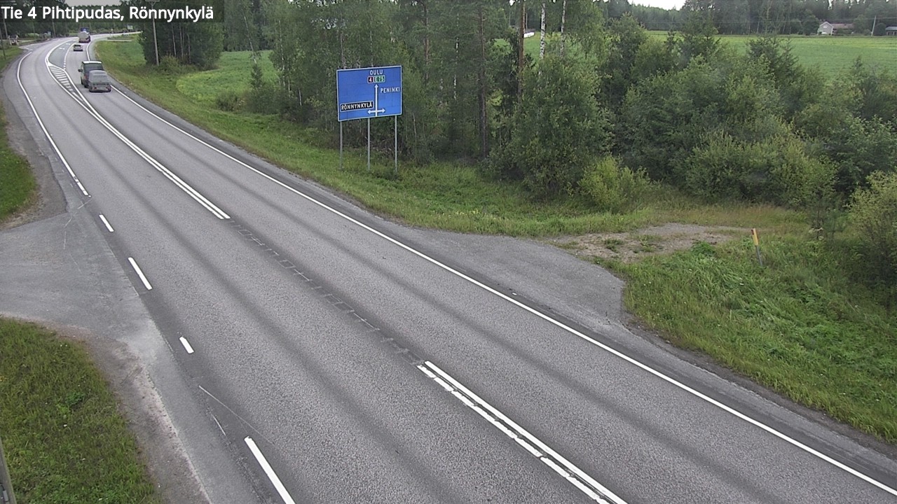 Weather Camera Image Väg 4 Pihtipudas, Rönnynkylä, Pihtipudas, Keski-Suomi