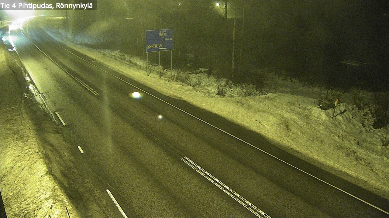 Weather Camera Image Väg 4 Pihtipudas, Rönnynkylä, Pihtipudas, Keski-Suomi