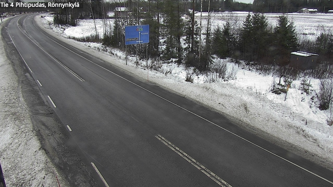 Weather Camera Image Väg 4 Pihtipudas, Rönnynkylä, Pihtipudas, Keski-Suomi